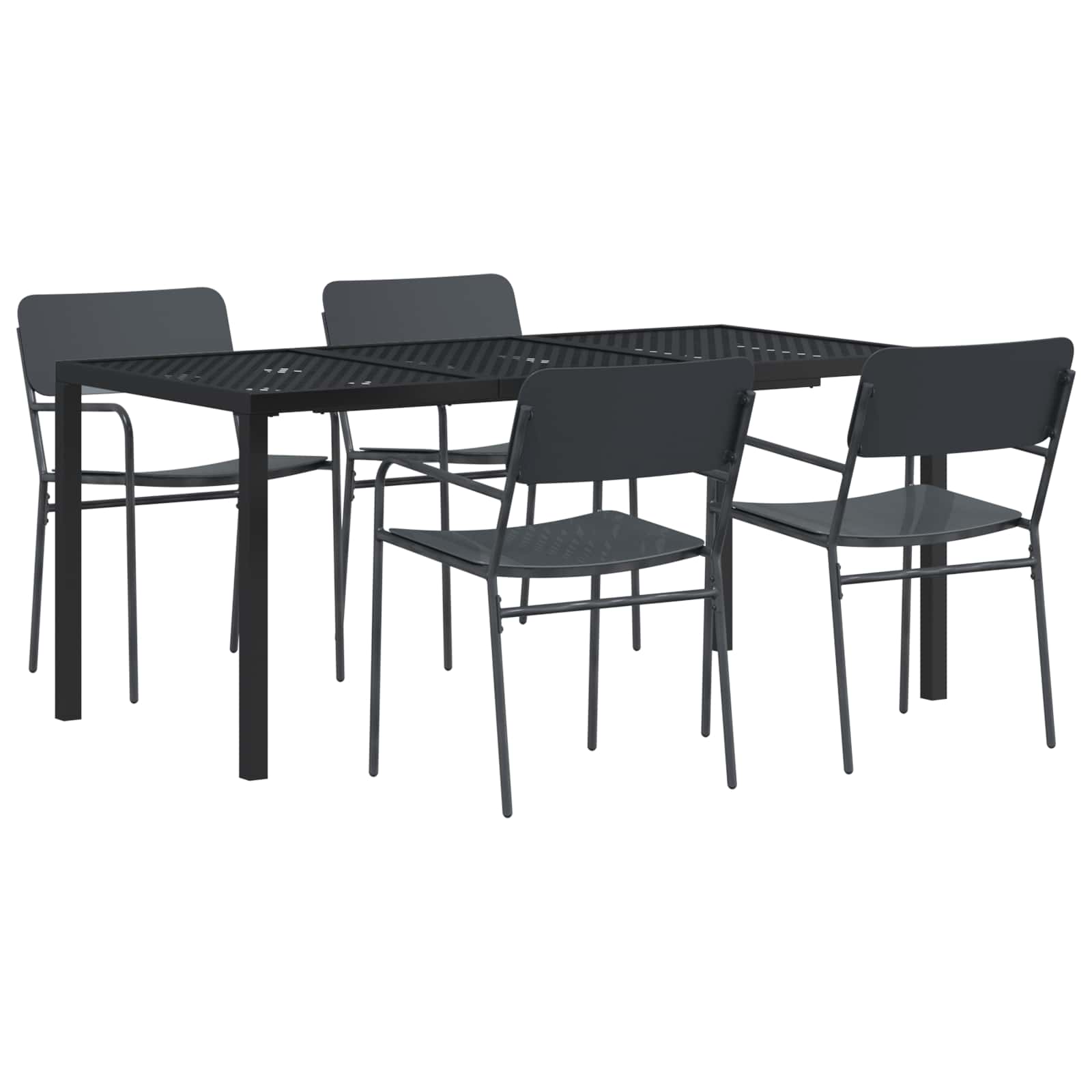 Gartenmöbel Set 5 Stk. Anthrazit Stahl Vidaxl