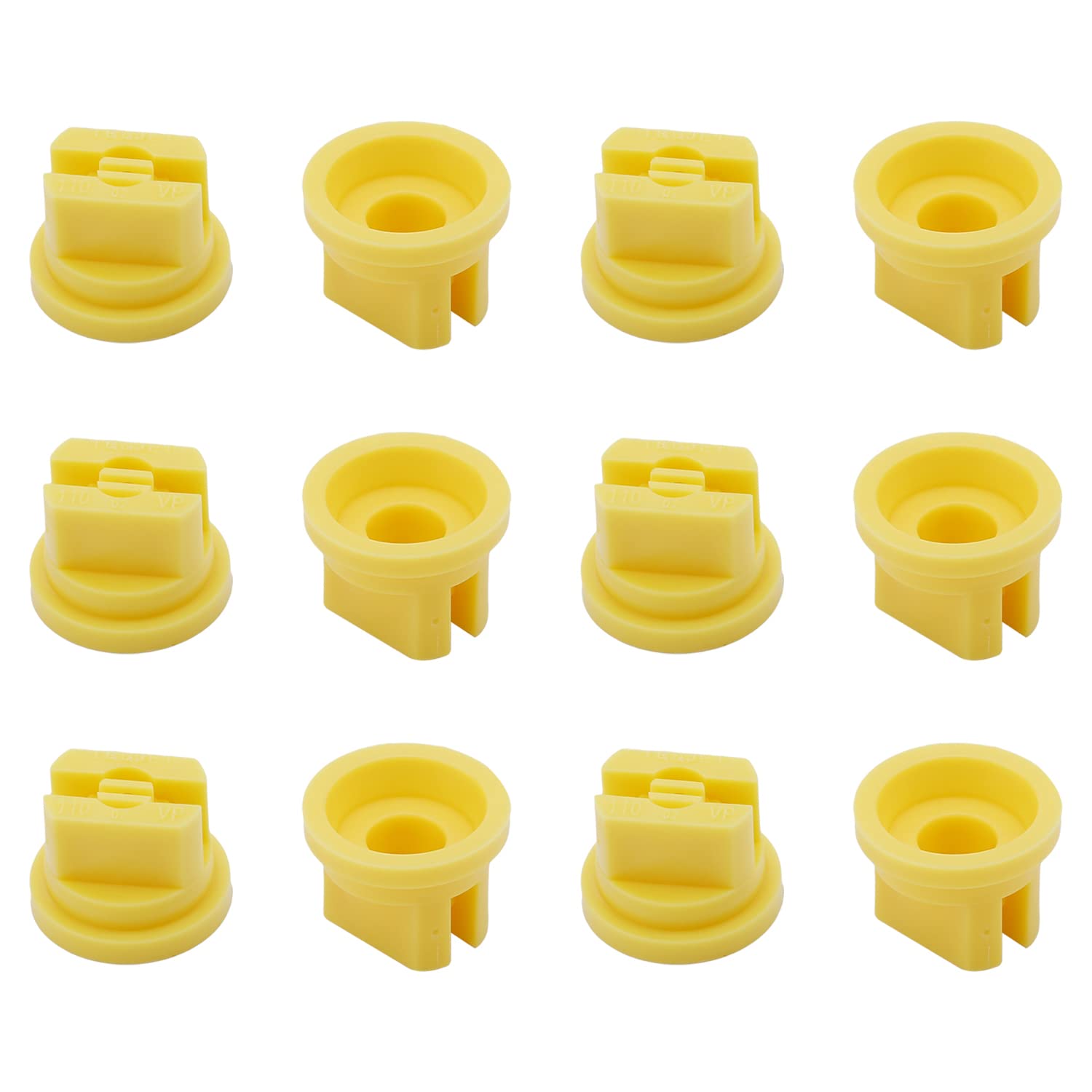 Flache Düse, Kunststoff, 12er-packung, Fächerförmig, Vp110-02, Gelb.