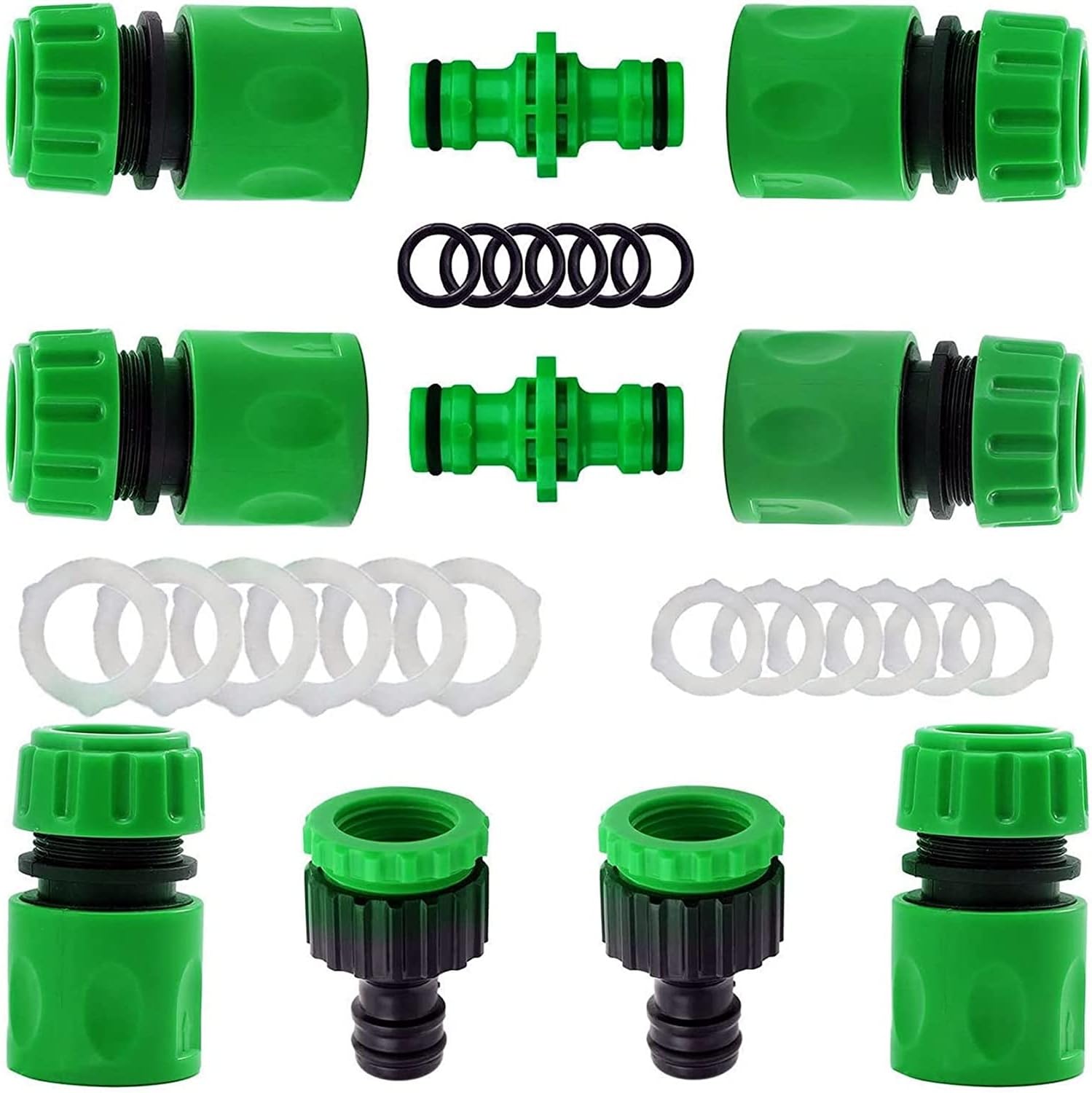 Set Mit 10 Schnellkupplungen Für Gartenschläuche (6 X 1/2-zoll-schlauchverbinder, 2 X Doppelverbinder, 2 X Wasserhahnverbinder)