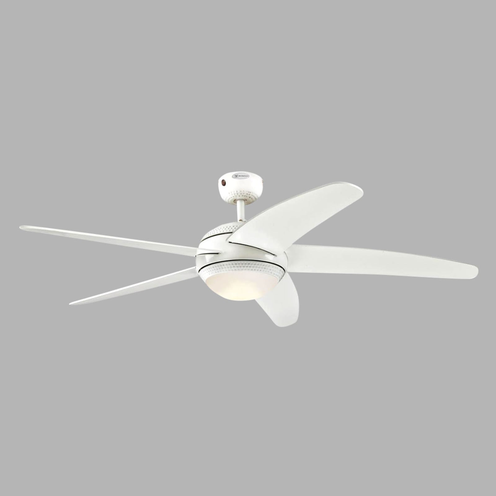 [neuwertig] B-ware Westinghouse Deckenventilator Bendan Led Ventilator Holzflügel Weiß 132cm Leise