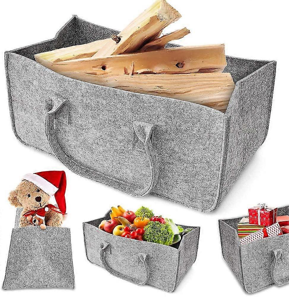 Filztasche, Brennholztasche, Brennholzkorb, Filz-zeitungsständer, Zeitungskorb, Hochwertiger Aufbewahrungskorb, Der Viel Holz Aufnehmen Kann