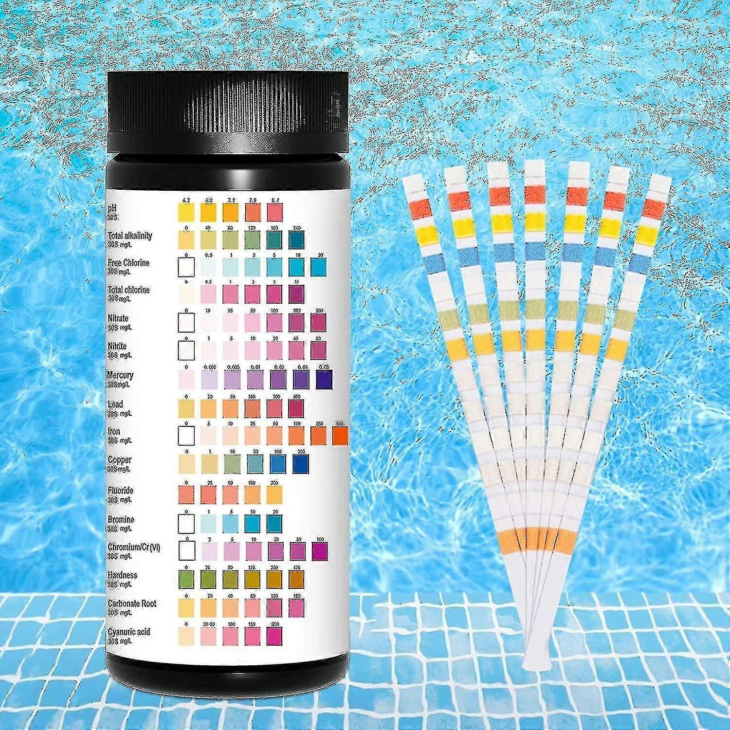 Trinkwassertest, 16-in-1-teststreifen, Teststreifenpackung Für Schwimmbäder, Qualitäts- Und Trinkwasseranalyse-set