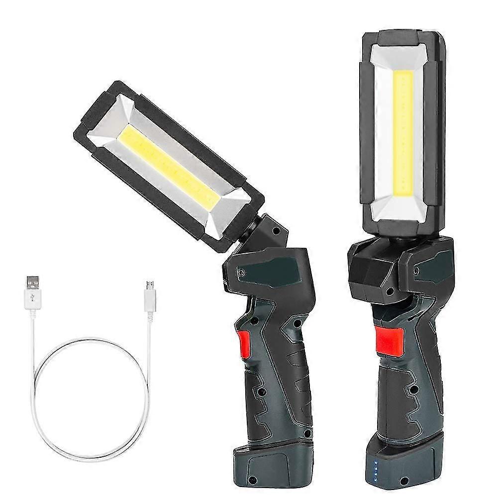 Led-arbeitsleuchte Im Taschenformat, Tragbare, Per Usb Aufladbare Inspektionsleuchte Mit Magnetfuß, 5 Lichtmodi, Superhelle Laterne Für Heimwerkerwerkstätten (2 Stück)