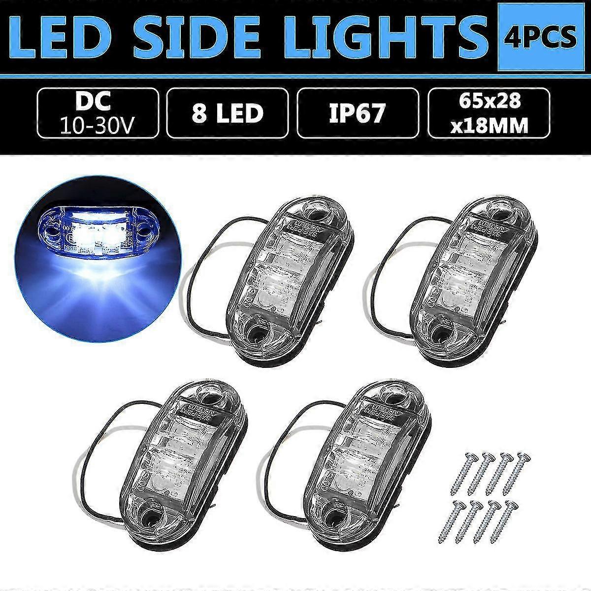 Stück Led-positionsleuchten, Seitenmarkierungsleuchten Für Anhänger, Lkw, Wohnwagen, 10-30 V