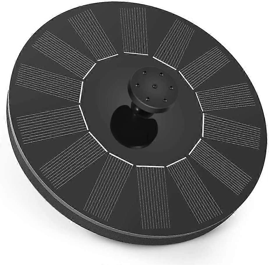 Pompe De Fontaine Solaire Flottante Avec 6 Busse Hauteur 20-70 Cm, Durchmesser 16 Cm Noir