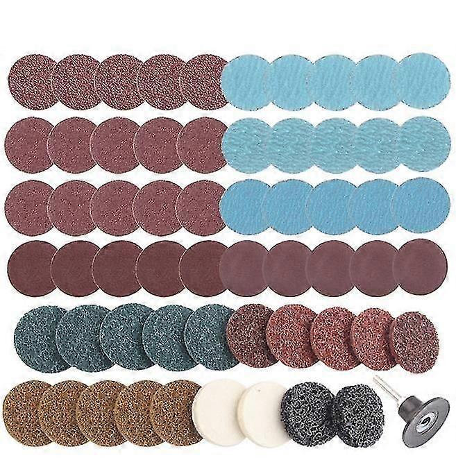 60-teiliges Set Aus Schleifpapier, Schleifscheiben Und Beflockten Blättern, Holzbearbeitungswerkzeugen Und Zubehör