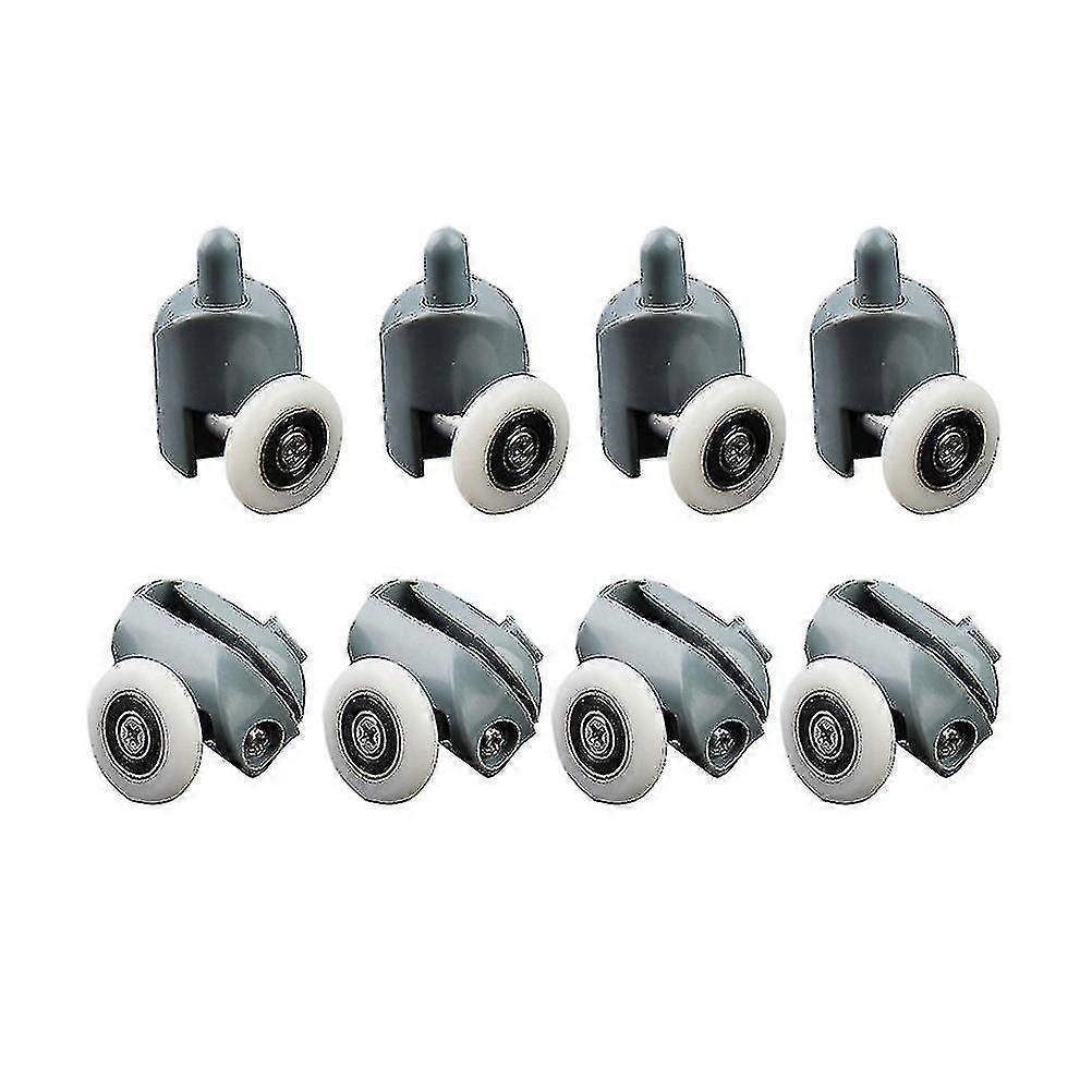 16 Stück Ersatzrollen Für Duschtüren (25 Mm), Einzelrollen, Schiebetürschienen, Rollen, Seilrollen – 8 Obere Und 8 Untere Rollen