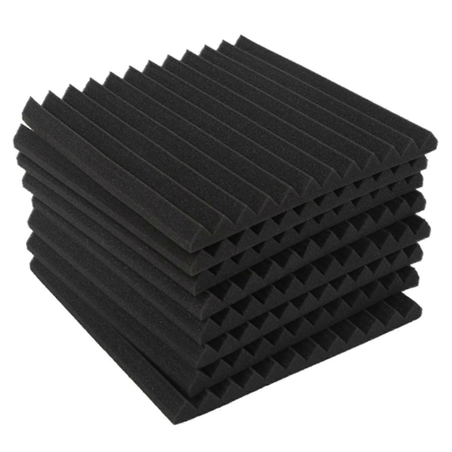 Keilförmige Akustikschaumstoffplatten Mit Klebeband, 8 Stück, Schallschutzpaneele, Dämpfungsschwamm
