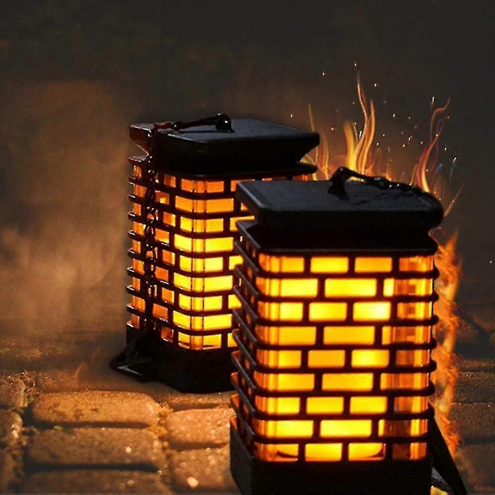 1 Stück Solar-hängelaterne Für Den Außenbereich, 99 Leds Mit Flackerndem Flammeneffekt, Gartenlampe