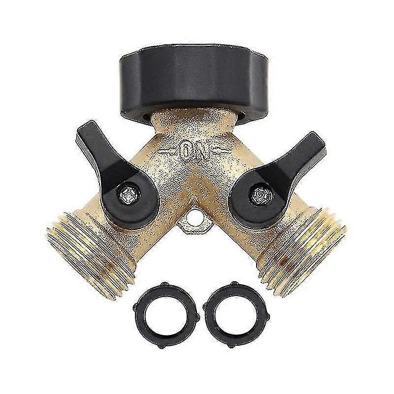 2-wege-schlauchverteiler, Robuster Messing-schlauchverbinder Mit 2 Dichtungen Für Den Garten