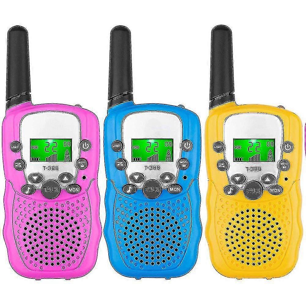 3er-pack Walkie-talkies Für Kinder, Reichweite Bis Zu 4,8 Km, Mit Beleuchteter Lcd-taschenlampe Für Kinder Von 3 Bis 12 Jahren, Funkgeräte Für Jungen Und Mädchen