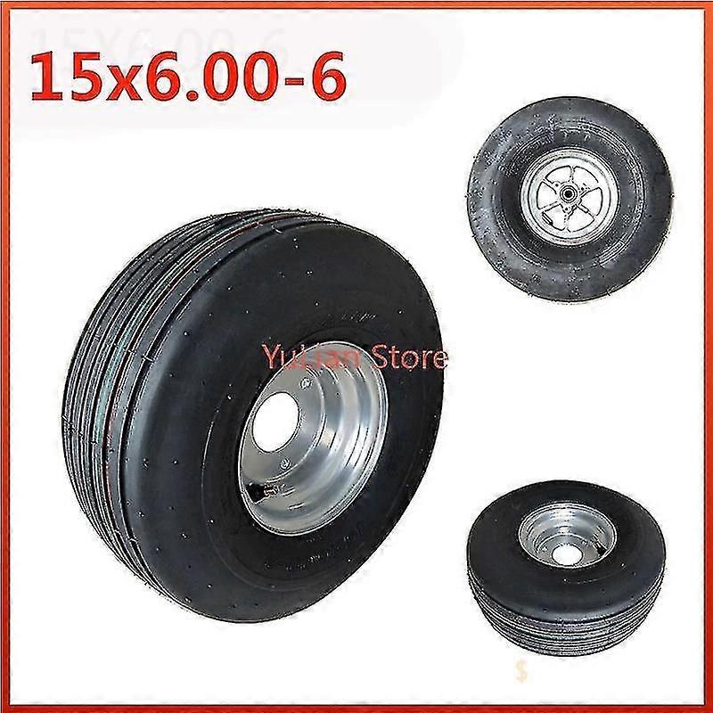 Gute Reputacin 15x6.00-6 Rueda Con Alta Calidad Se Adapta A 168cc Karting Go Kart Motocicleta Llanta Con Neumtico Sin Cmara