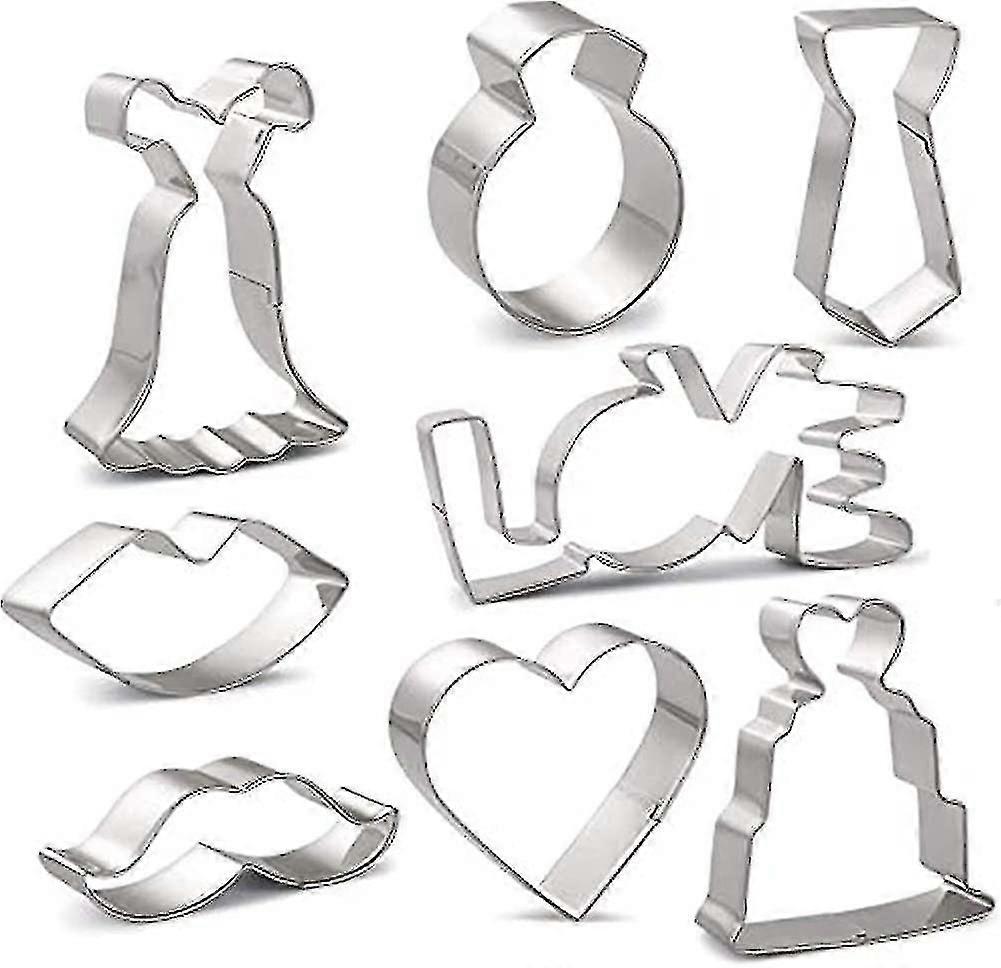 Hochzeitskeksausstecher-set. Fondant-ausstecher Für Die Brautparty.