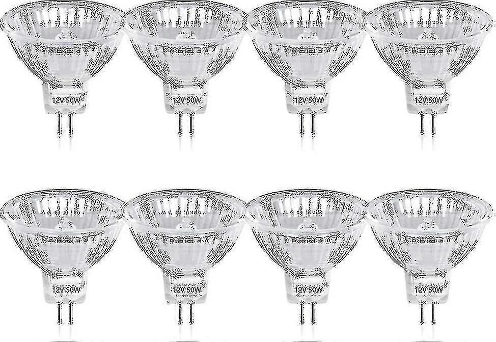 50-w-gu5.3-mr16-dimmbare-halogenlampe, 12-v-gleichstrom-niedervolt-reflektorlampe Mit 2-pin-sockel, 800 Lumen, Warmweiß (2800 K), 8 Stück