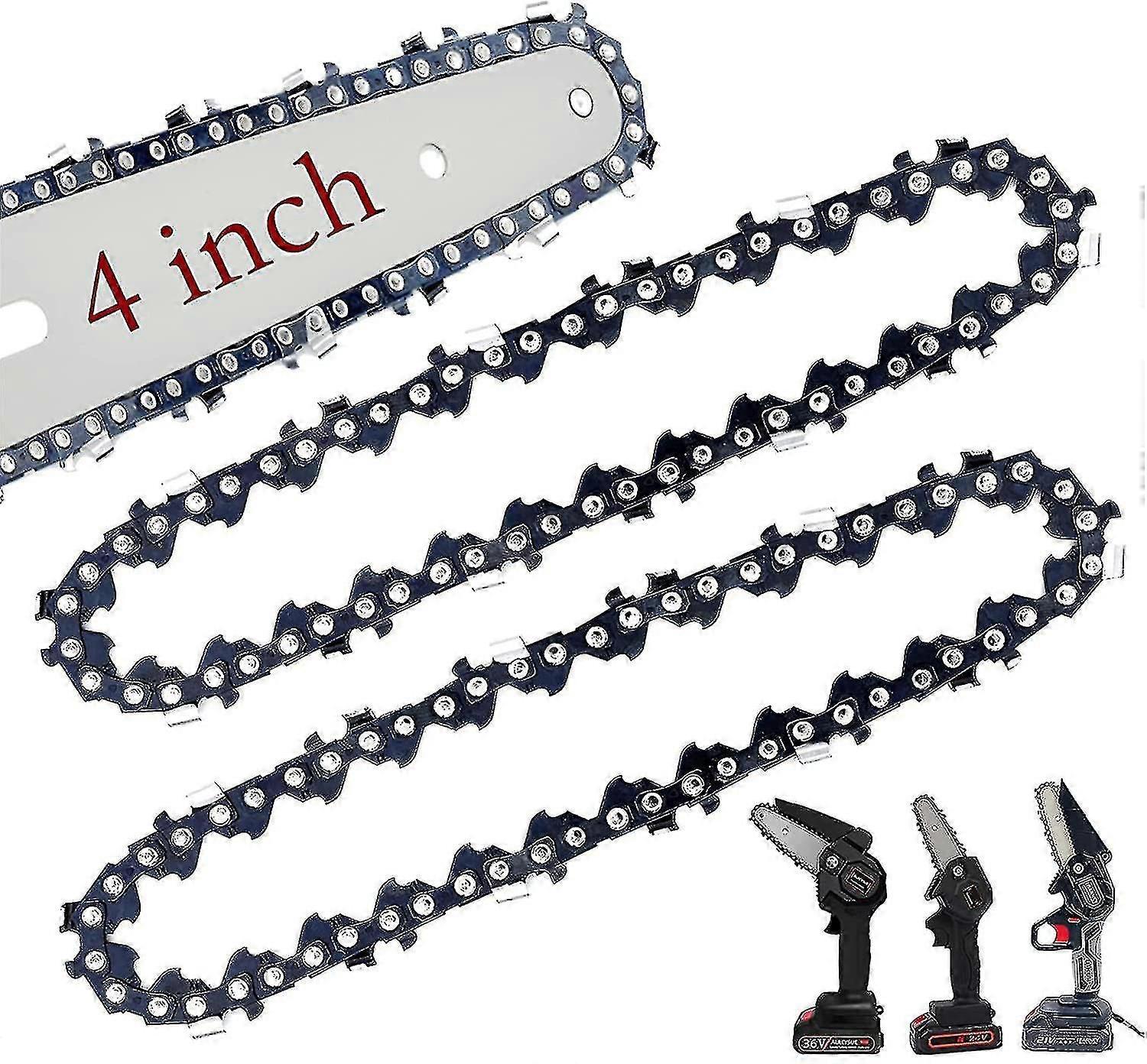 2er-pack Mini-kettensägenketten, 4-zoll-ersatzketten