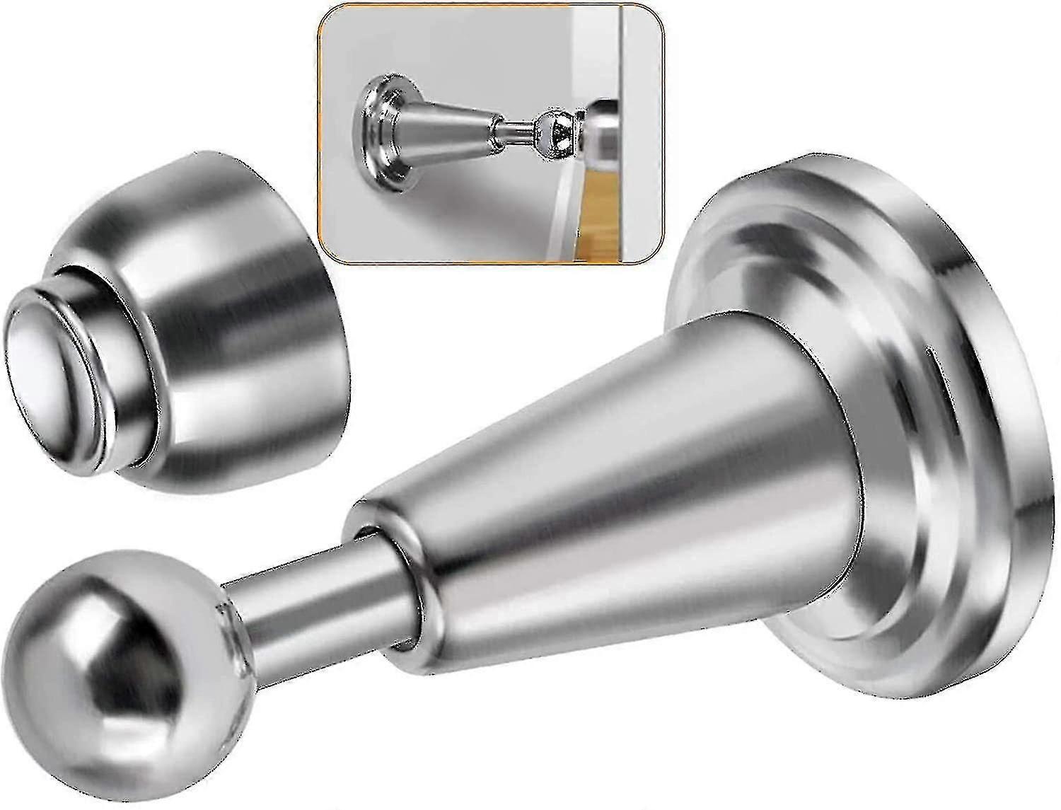 Türstopper, Magnetischer Türstopper, Türfeststeller Mit Soft-close-funktion, Edelstahl, Gebürstetes Nickel-chrom, Hält Ihre Tür Offen