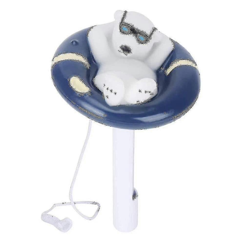 Schwimmendes Poolthermometer In Form Eines Eisbären Mit Kette Für Schwimmbecken
