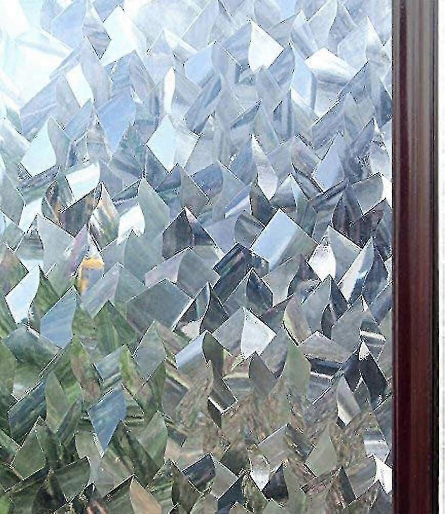 3d-kristall-fenster-sichtschutzfolie, Buntglas-vinylfolie Für Zuhause, Statisch Haftend, Selbstklebend, Wärmeisolierend, Fensteraufkleber