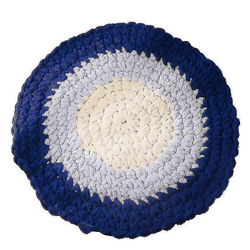 Gestricktes Stuhlkissen, Rundes Sitzkissen, Bodenkissen