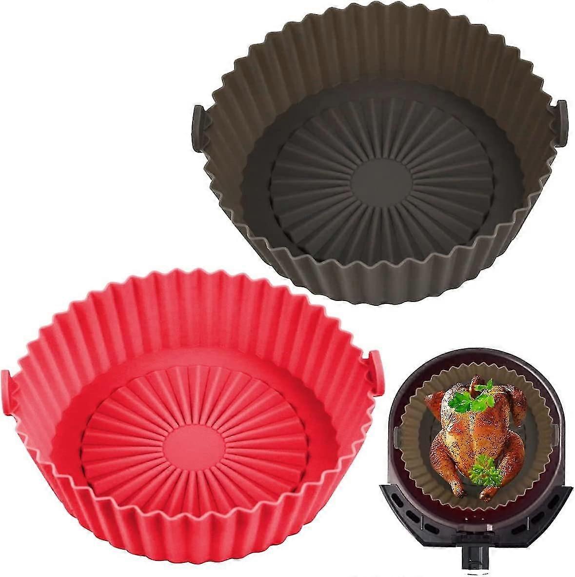 Paar Silikon-einlagen Für Heißluftfritteusen (24 Cm)