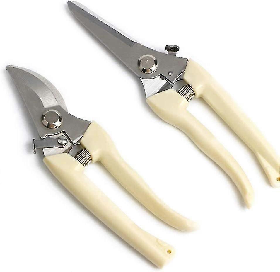 Gartenschere – 2-teiliges Set Blumenschere Mit Mikrospitze, Professionelle Gartenschere Aus Edelstahl Mit Sicherheitsverriegelung