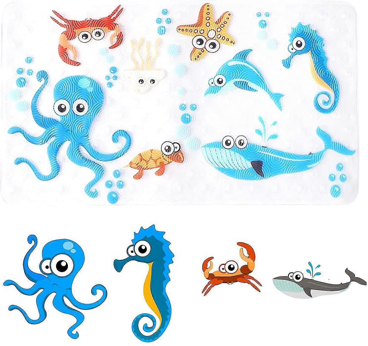 Badematte, Rutschfeste Badematte, Rutschfeste Kinderbadematte, Babybadewanneneinlage, Duschmatte Mit Saugnäpfen, Rutschfeste Badematte Mit Cartoon-motiven
