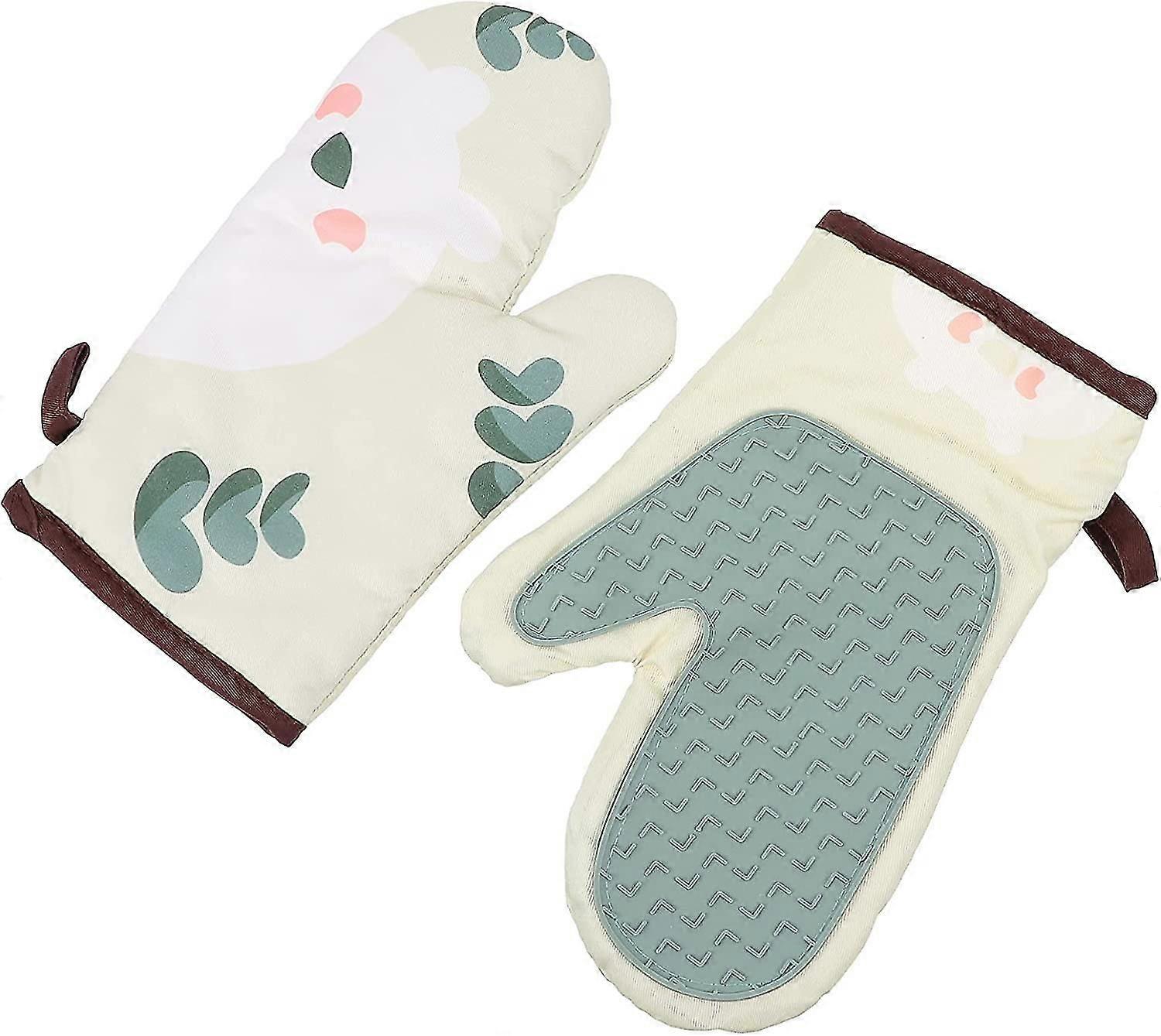 Stück Ofenhandschuhe, Topflappen, Mikrowellengeeignet, Hitzebeständige Silikon-backhandschuhe Zum Backen, Grillen, Kochen, Küchenutensilien