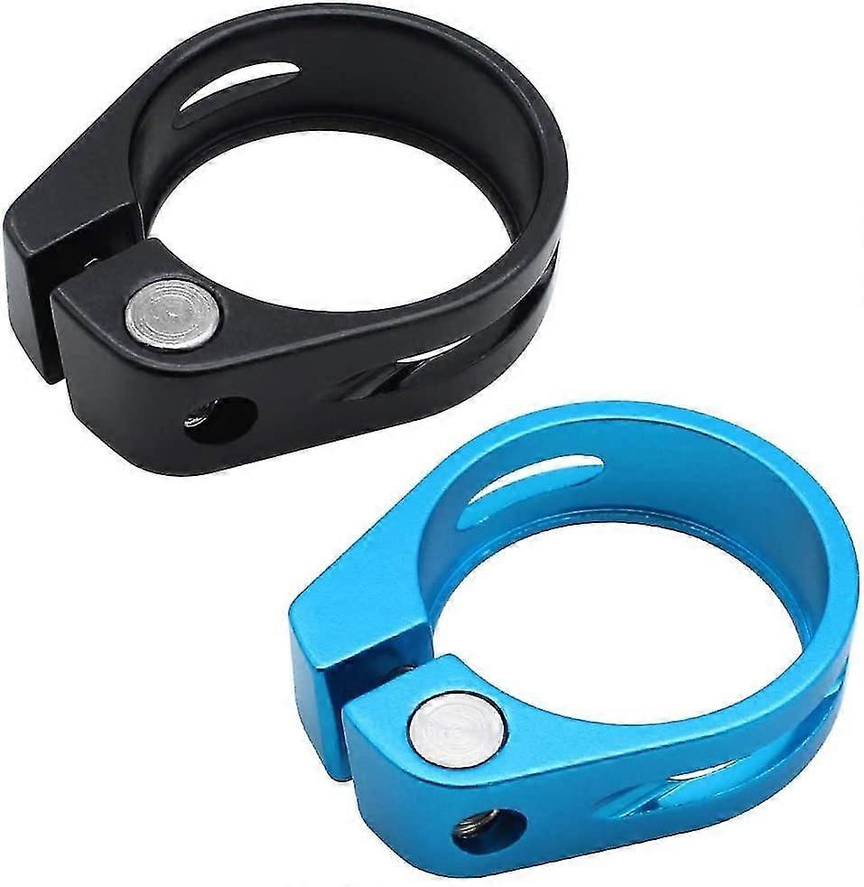 Stück Sattelklemme 34,9 Mm, Sattelstützenklemme Aus Aluminium, Sattelrohrklemme, Sattelklemme, Sattelstützenklemme 30,8 Mm, 31,6 Mm, 31,8 Mm (blau, Schwarz)