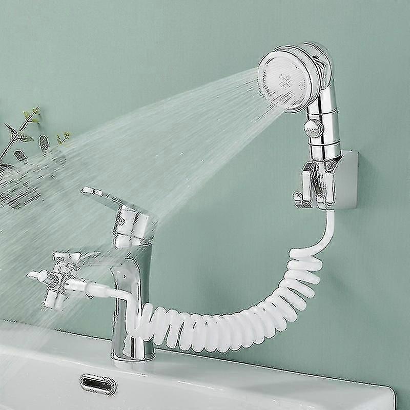 Handbrause-set Für Waschbecken, Badezimmerarmatur Mit Handbrausekopf, Schlauchaufsatz Und 3 Strahlarten Zum Haarewaschen, Badezimmer-haushaltsgerät