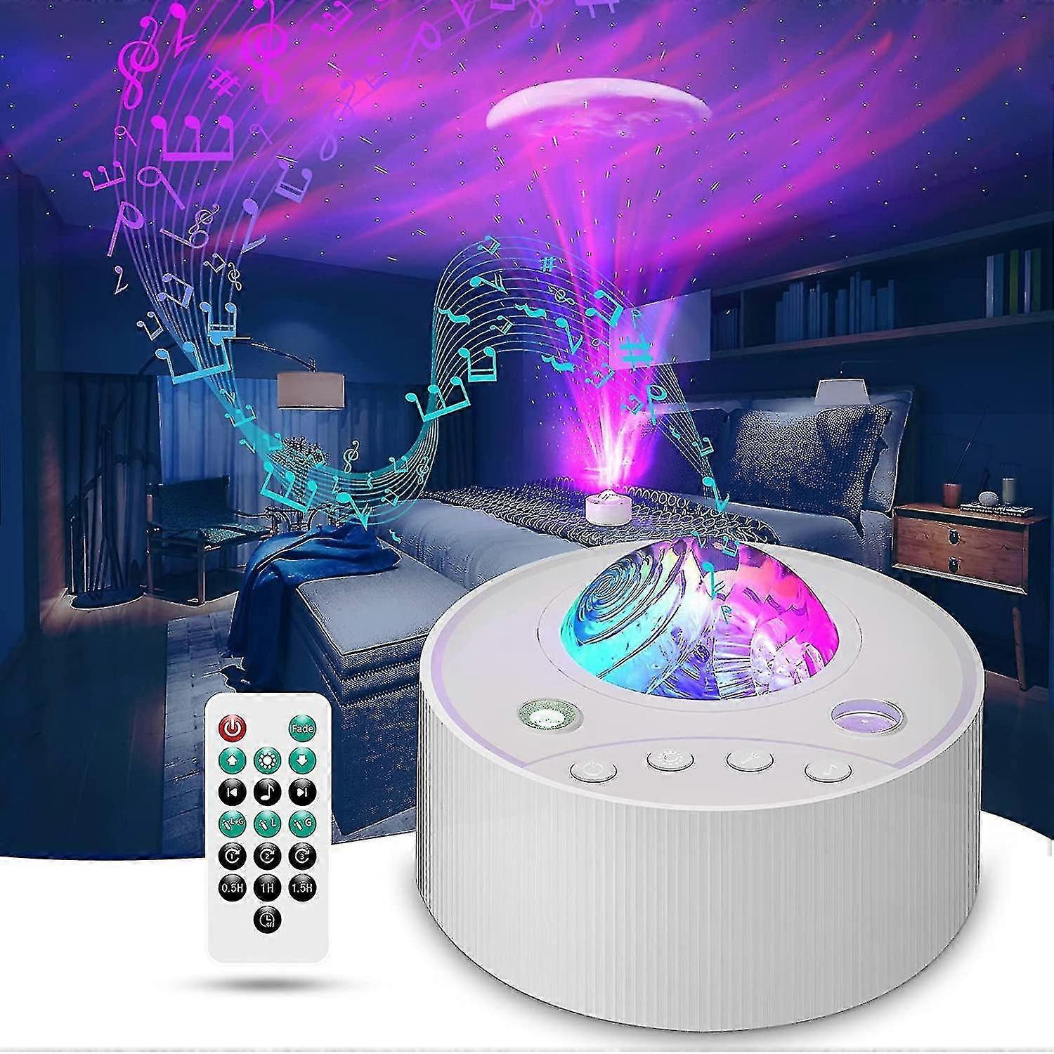 Nordlicht-nachtlichtprojektor – Aurora-borealis-projektor Mit Fernbedienung, Timer Und Schlafmusik, Galaxie-nachtlichtprojektor Für Kinder