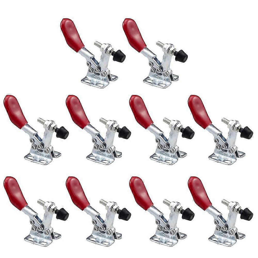 10 Stück Rote Kniehebelklemmen -201a 27kg Schnellspannwerkzeug Horizontal Hand Neu Schwerlastwerkzeugzugang