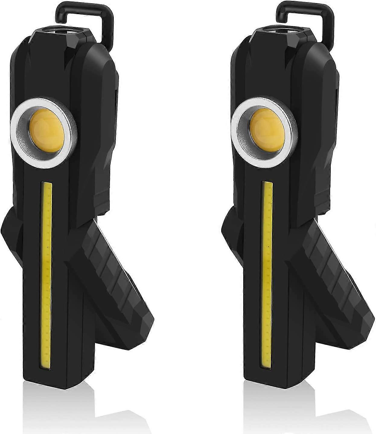 Led-arbeitsleuchte, Wiederaufladbare Cob-arbeitsleuchte Mit Ständer, Magnetischem Sockel Und Aufhängehaken, 4 Leuchtmodi, Helle Led-taschenlampe, Inspektionsleuchte Für Autoreparaturen, Hou