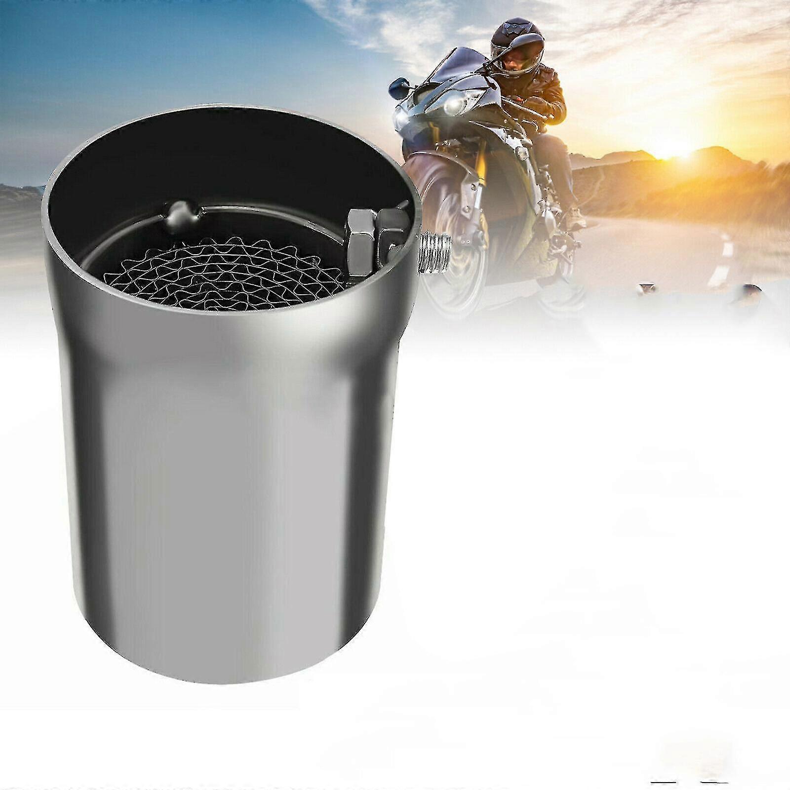 48 Mm Universal-motorradauspuffrohr-schalldämpfer, Abnehmbarer Einsatz, 1 Stück, Silber