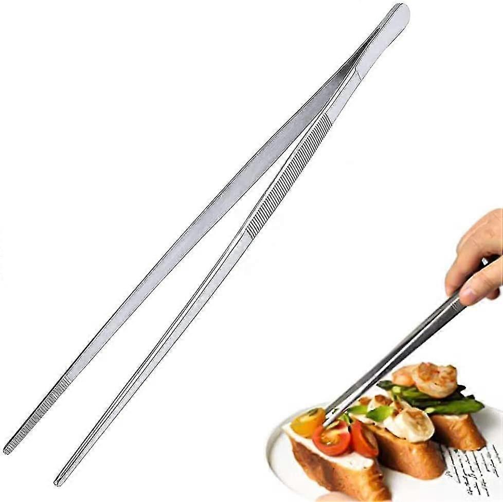 Grillzange, Küchenzange, 30 Cm Küchenzange Aus Edelstahl, Geeignet Zum Kochen, Dekorieren, Tortendekoration, Steakzange (30 Cm)