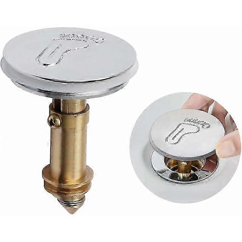 Klick-klack-pop-up-ablauf Für Badezimmer – Ablaufgarnitur Für Massagebadewanne, Whirlpool, Massives Verchromtes Messing – 42 Mm