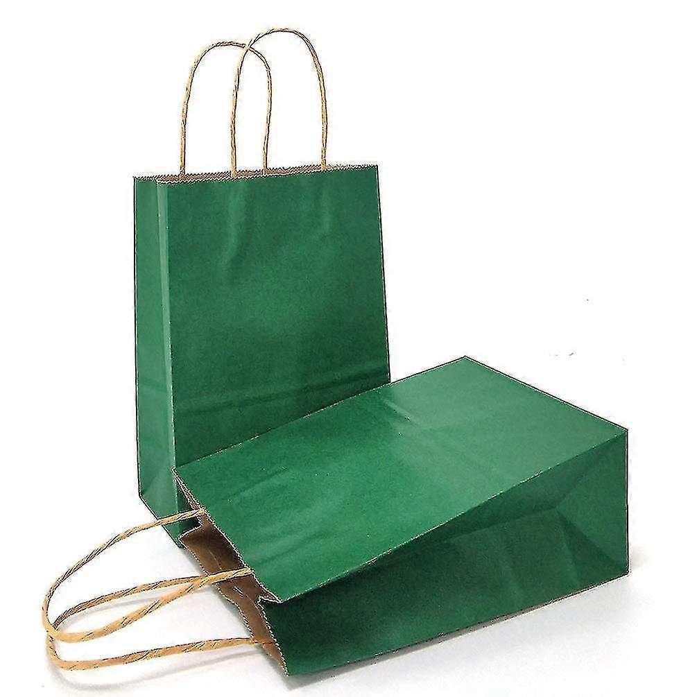 Geschenktüten, Grünes Kraftpapier Mit Henkel, 25er-set
