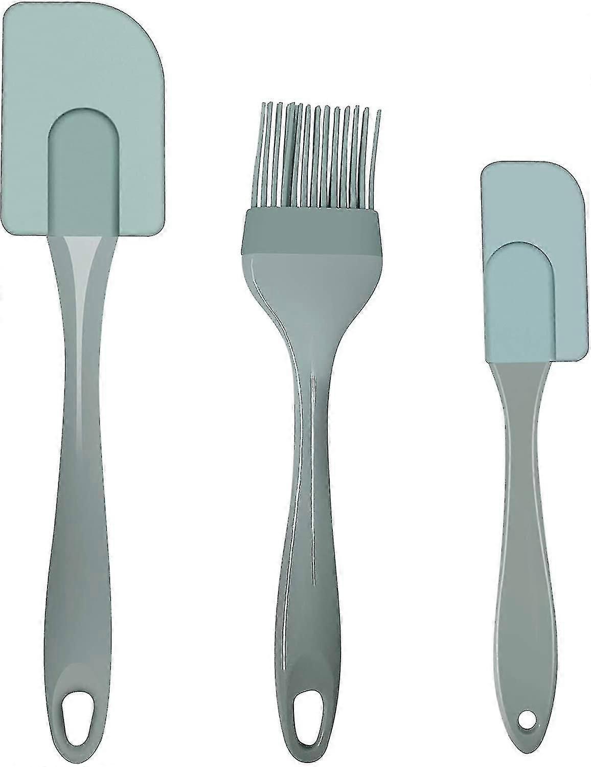 Silikonspatel-set – Grün, 6-teilig, Antihaftbeschichtet, Mit Edelstahlkern – Hitzebeständiges Küchenhelfer-set