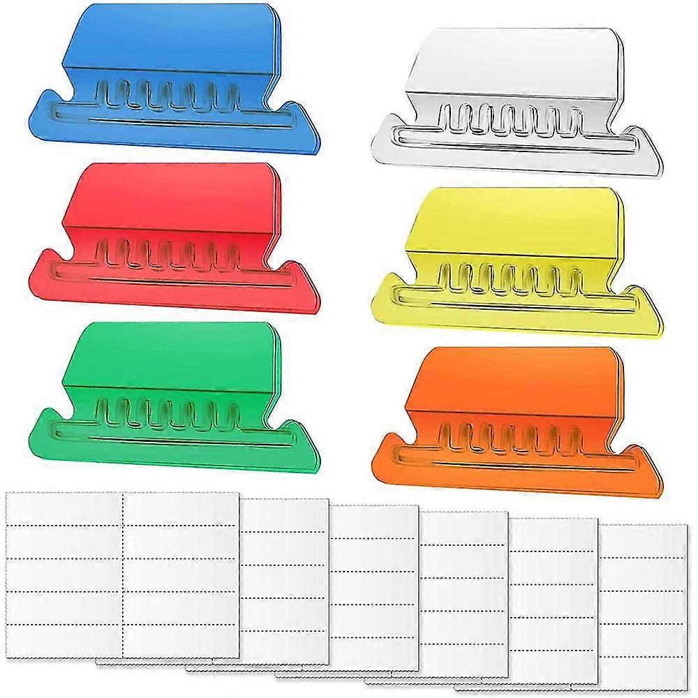 60 Sets Hängeregister Und Einlagen, Farbenfrohe Aktenordneretiketten Und Ablageregister Zur Aktenkennzeichnung