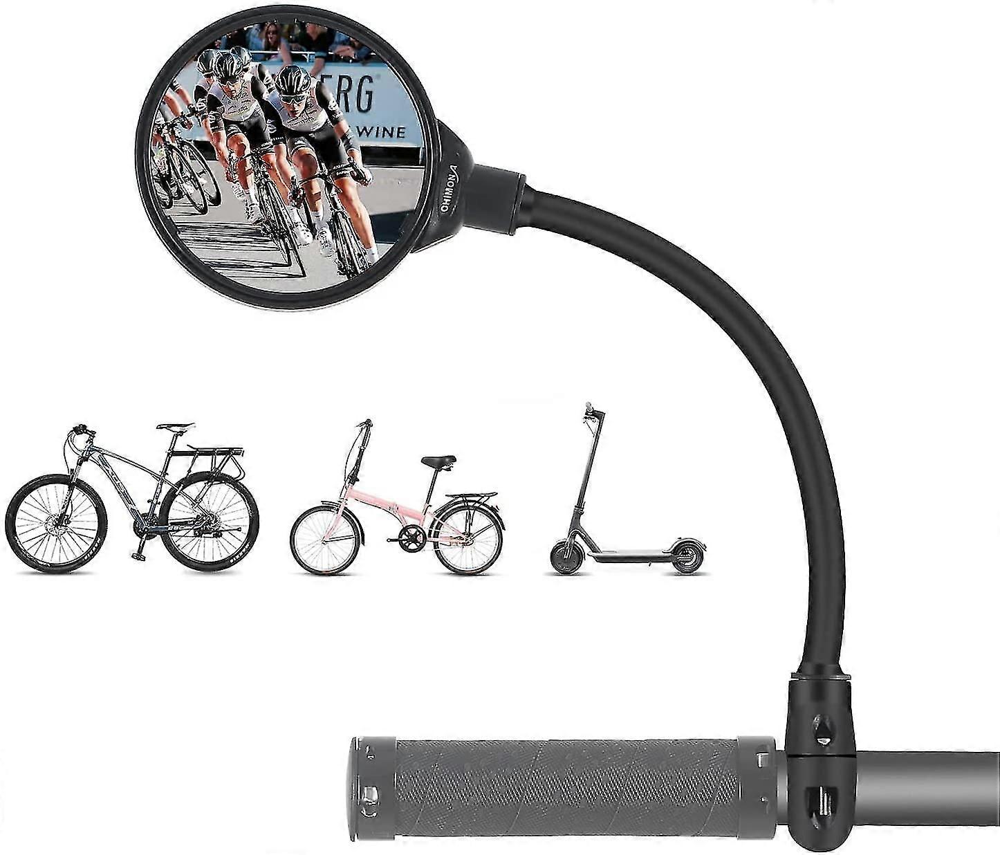 Fahrradspiegel Hd, Konvex, 360° Verstellbar, Drehbar, Acryl-rückspiegel (modelljahr 2022)
