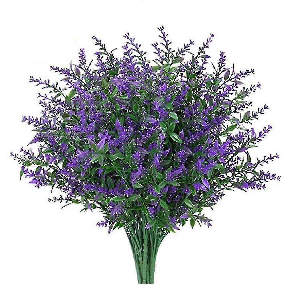 Bündel Künstliche Lavendelblüten Für Den Außenbereich, Künstliche Lavendelblüten Zur Dekoration, Uv-beständige Künstliche Kunststoffpflanzen