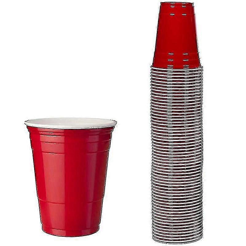 50 Stück 450 Ml Rote Einweg-plastikbecher, Partybecher, Bar- Und Restaurantbedarf, Haushaltswaren, Hohe Qualität
