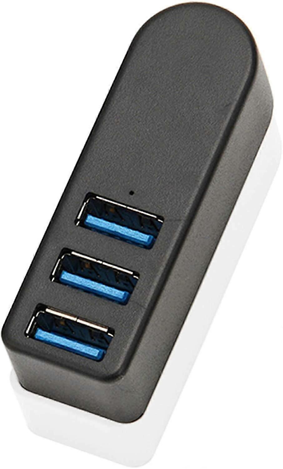 Usb 3.0 Hub, 270° Drehbarer Usb-splitter, Aluminium 3-port Mini Usb 3.0 Hub, Daten-hub (schwarz)
