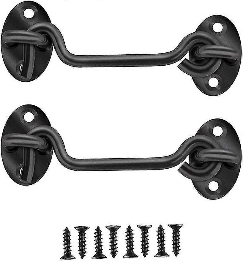 Scheunentorriegel, 10 Cm (4 Zoll) Starker, Massiver Edelstahl-torriegel, Kabinenhaken Und Ösenriegel Mit Befestigungsschrauben. Ideal Für Garage, Fenster Und Schiebetüren.
