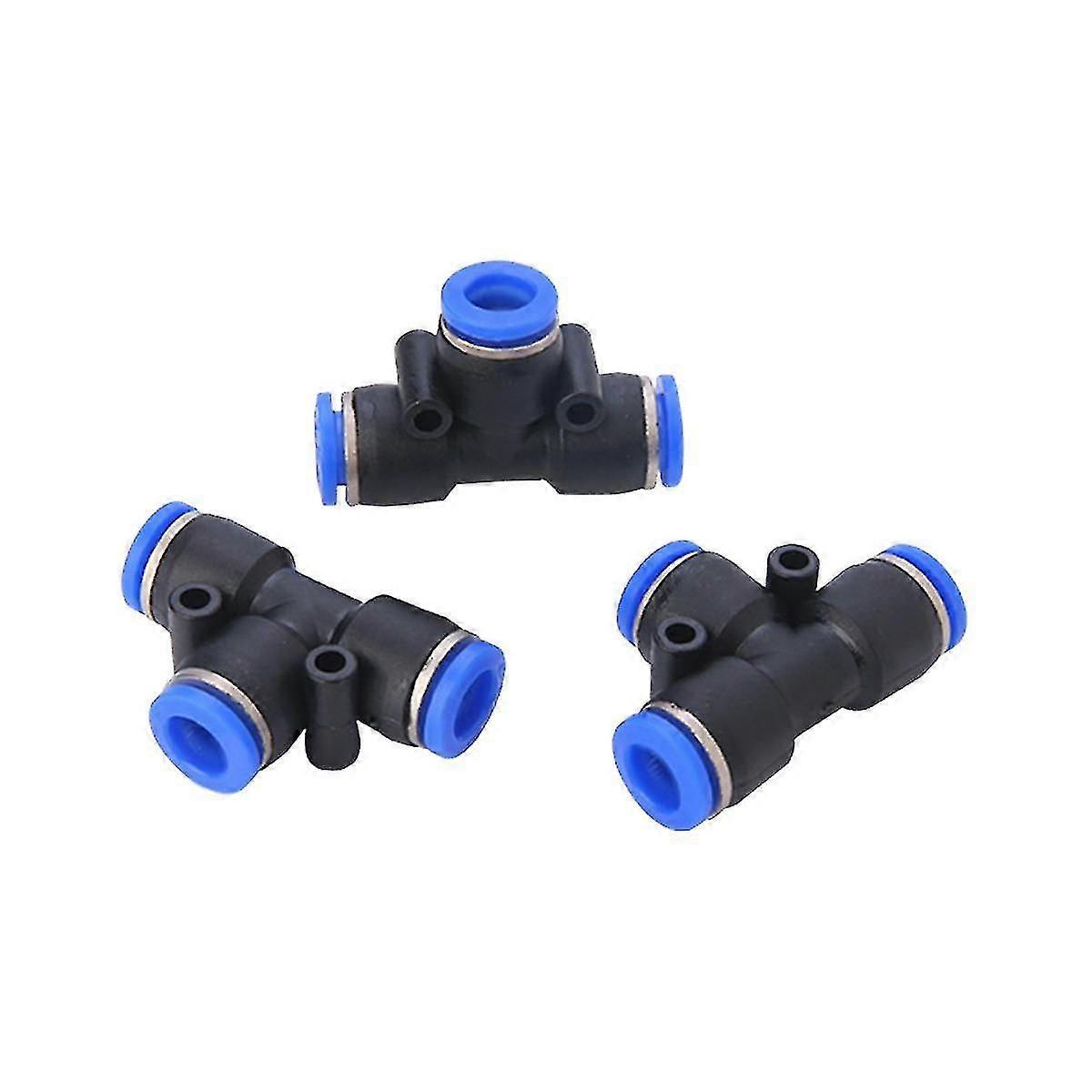 100 Stück Pe-pneumatik-fittings, Kunststoff-t-stücke, 3-wege-verbinder Für 4 Mm, 6 Mm, 8 Mm, 10 Mm T-rohre, Schnellkupplungen
