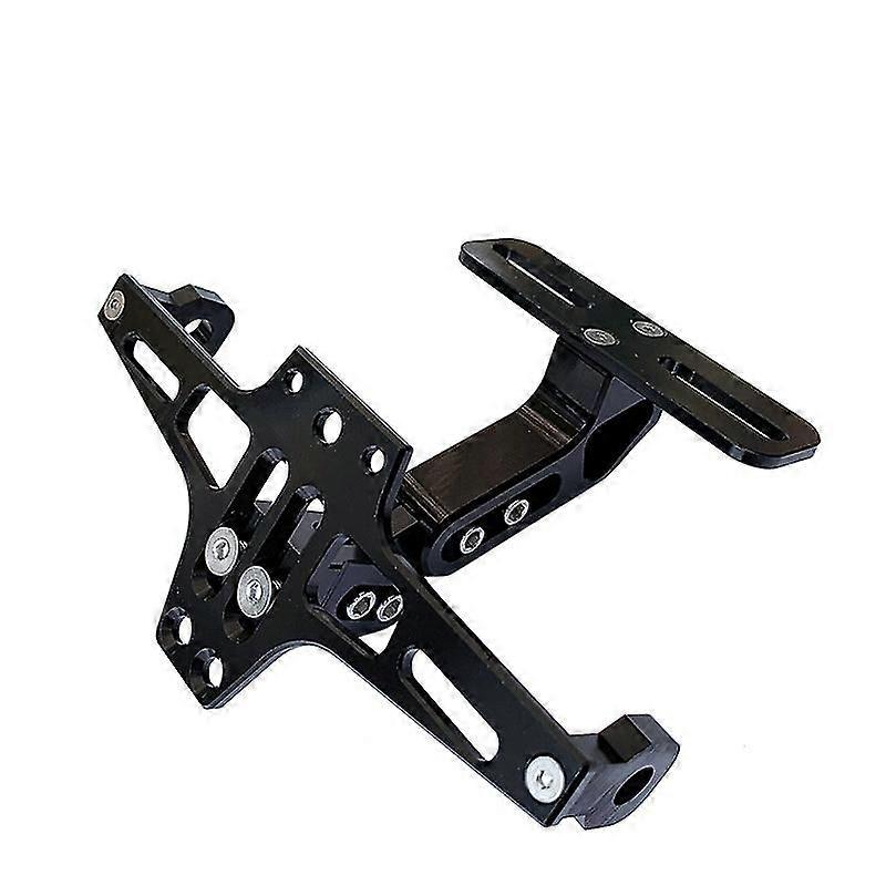 Universelle Motorrad-kennzeichenhalterung, Kennzeichenhalter, Heckumbau Aus Aluminium Mit Led-beleuchtung (1 Stück, Schwarz)