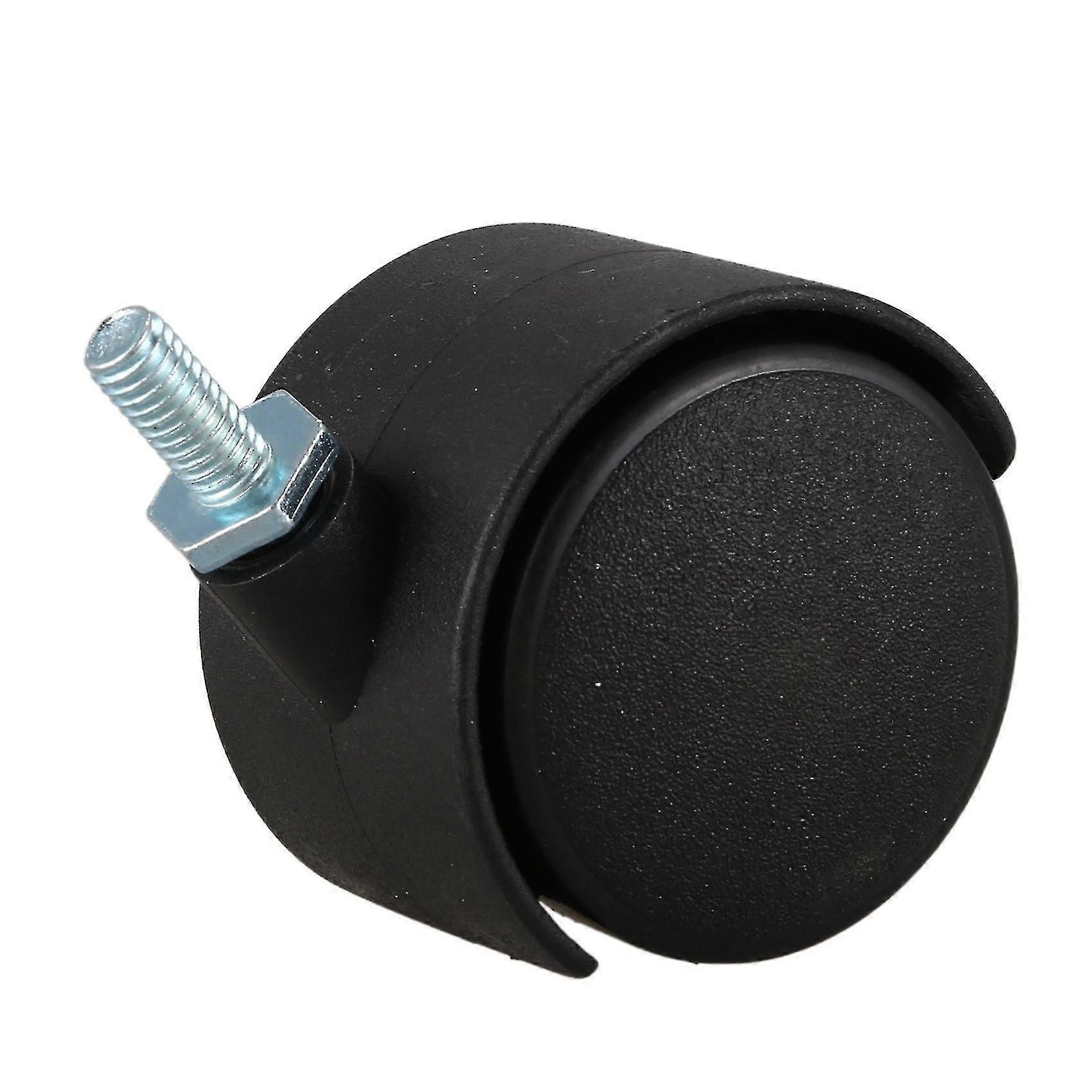 Stück 6-mm-gewindespindel 40-mm-doppelrad-drehrolle Schwarz