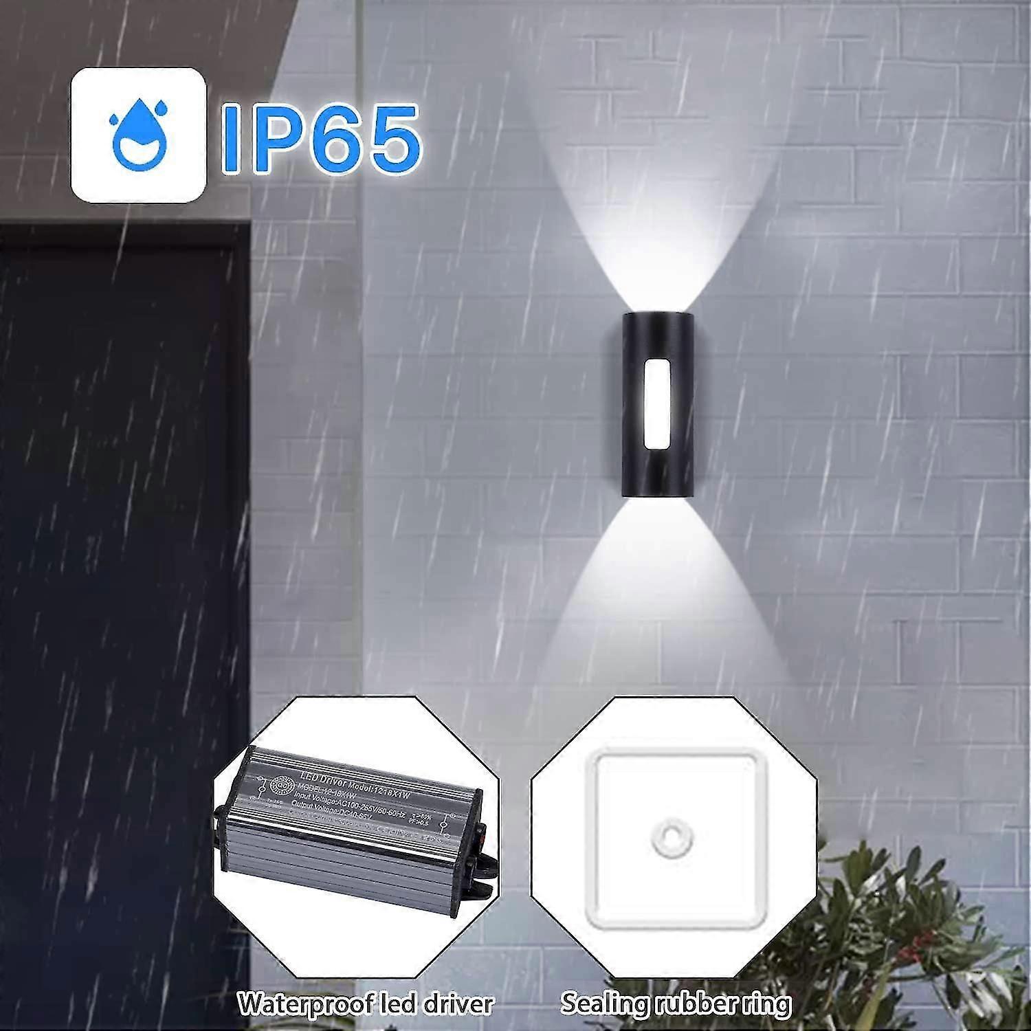 18-w-led-außenwandleuchte, Wasserdicht (ip65), Moderne Metall-außenwandleuchte, Außen-/innenbeleuchtung Für Hof, Garten, Terrasse, Wandnähe, Patio, Villa, Flur