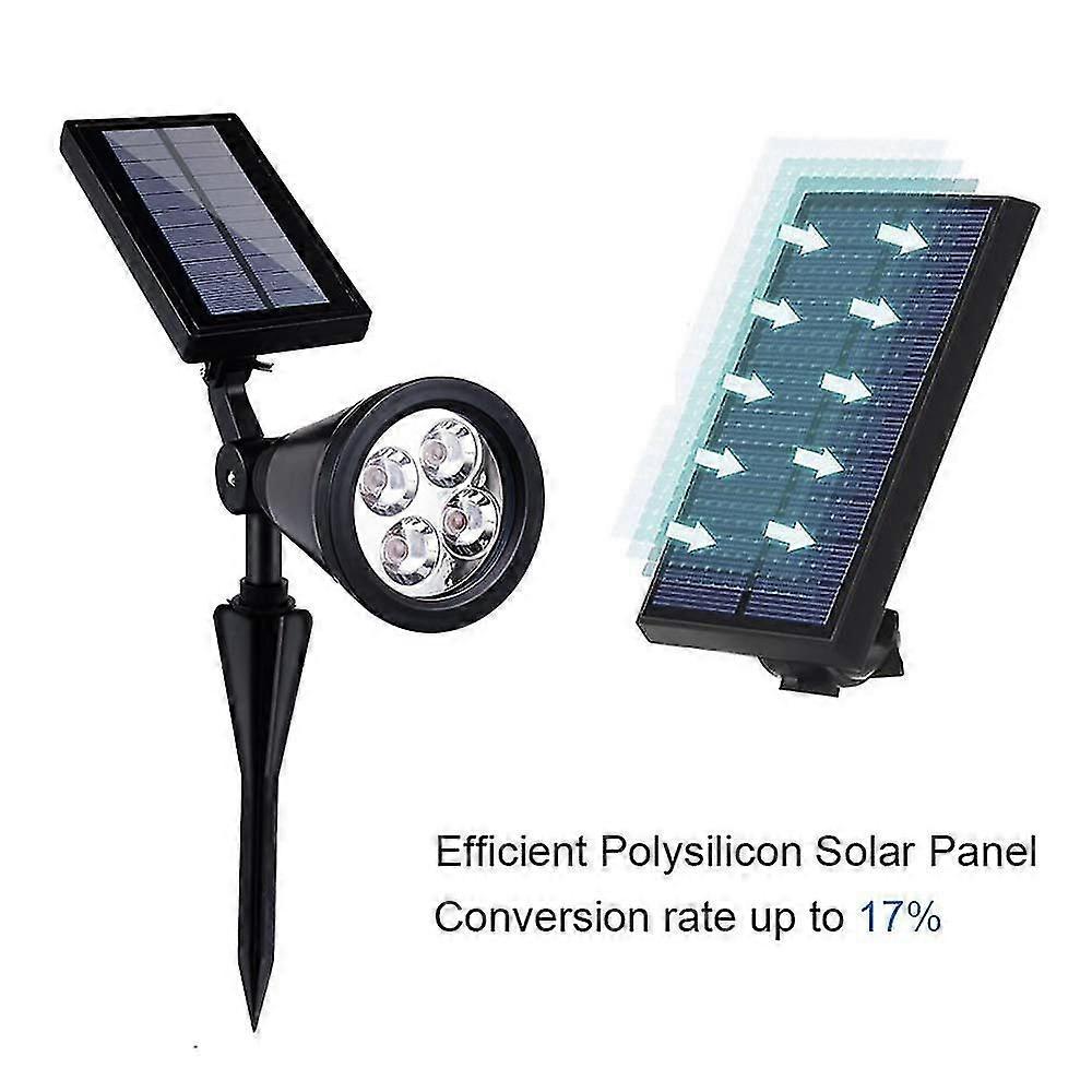 Stück Solar-gartenleuchten, 4 Led-solar-gartenleuchten, Weißes Licht