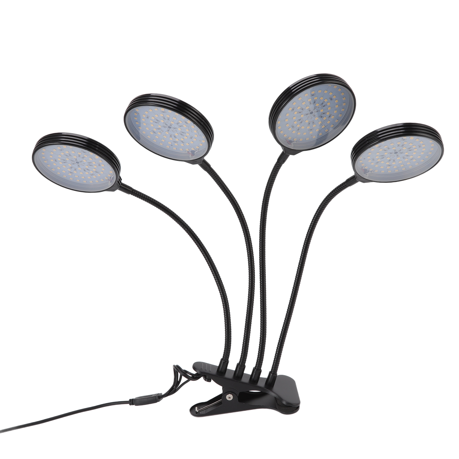 60-w-led-pflanzenlampe Mit 4 Köpfen, Zimmerpflanzenbeleuchtung Mit Klemme, Usb-anschluss, 5 Einstellbare Helligkeitsstufen