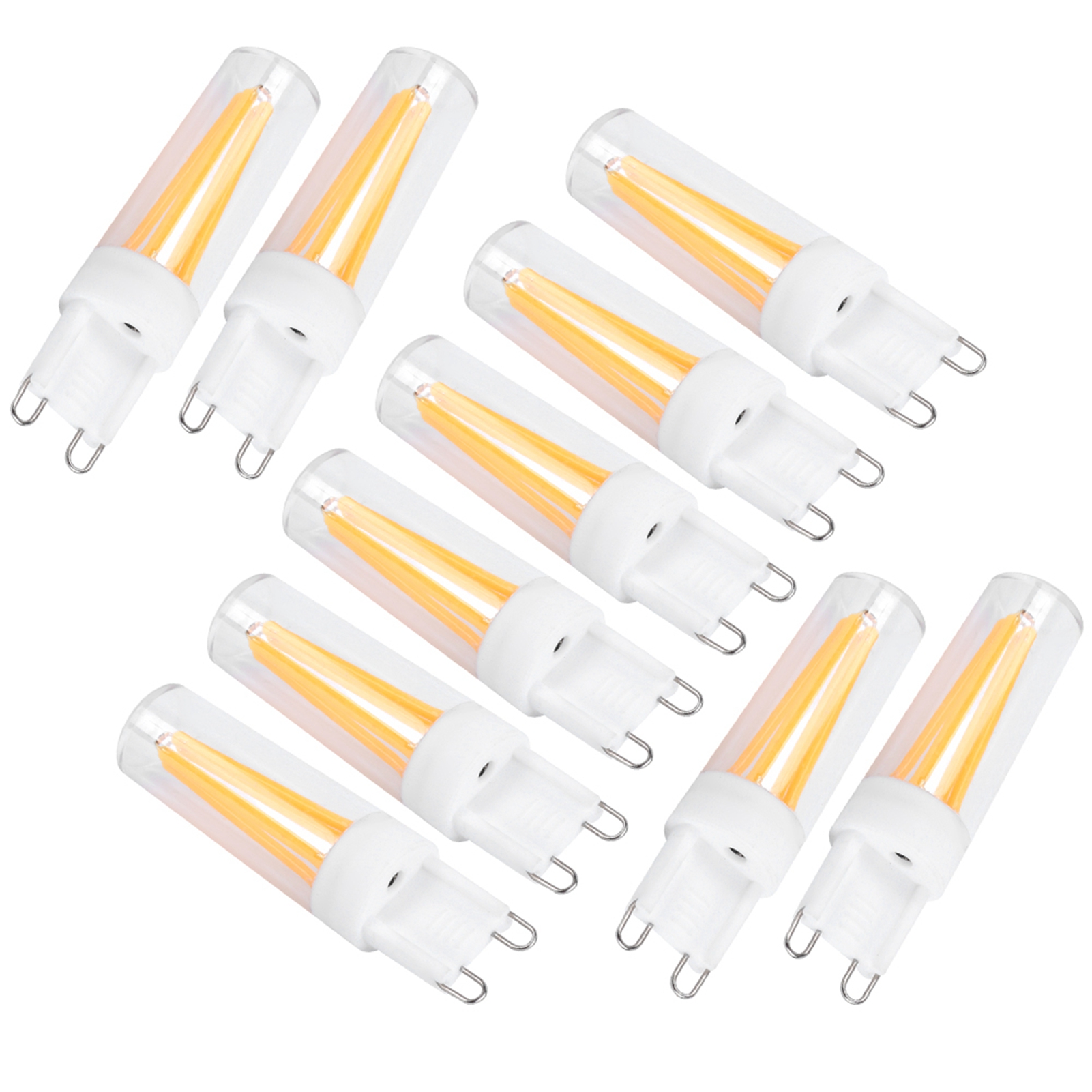 10 G9-glühbirnen (3 W) Für Wand-, Steh- Und Deckenleuchten, 110 V Wechselstrom, Warmweiß
